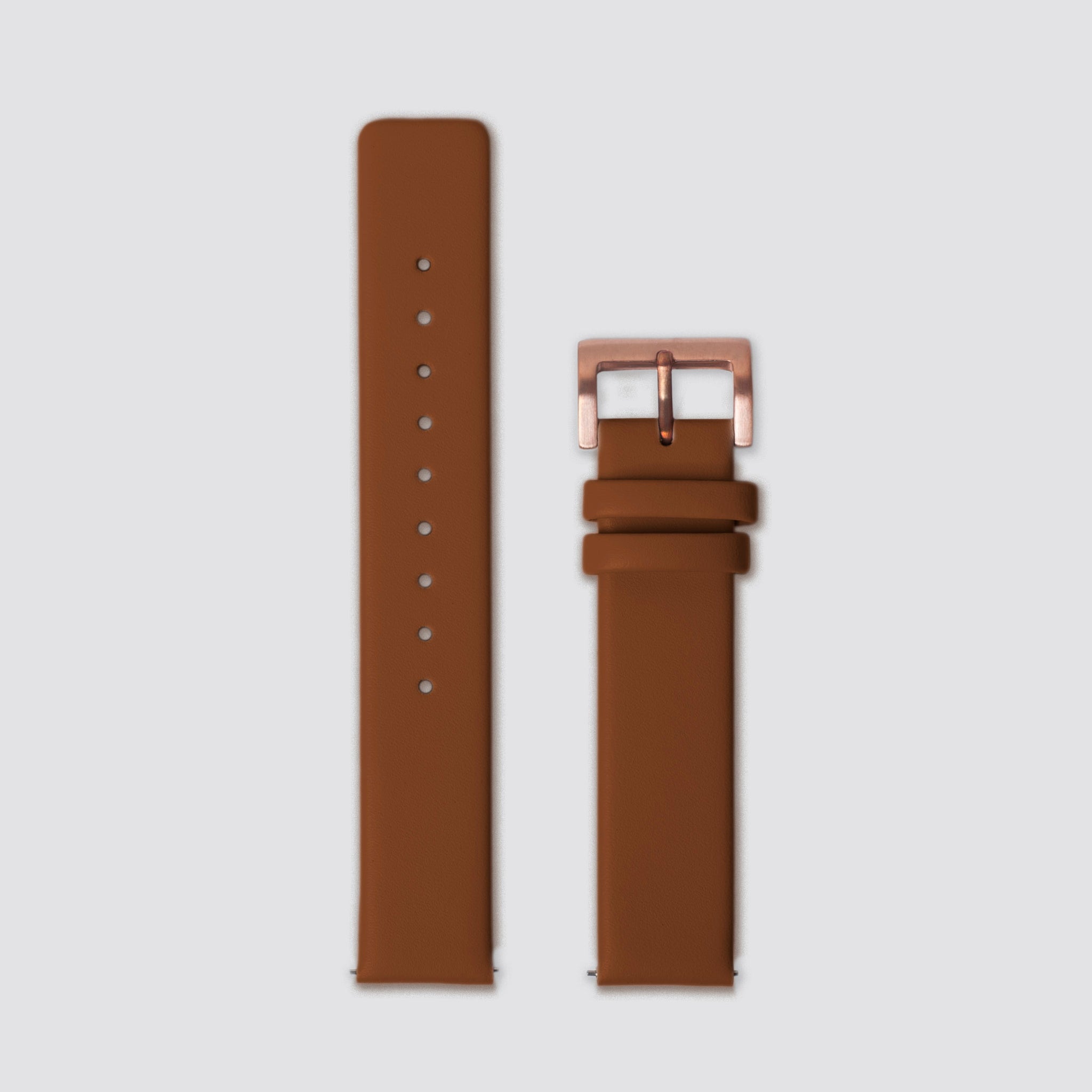 TTT - Straps - Brown Leather/Rosegold buckle