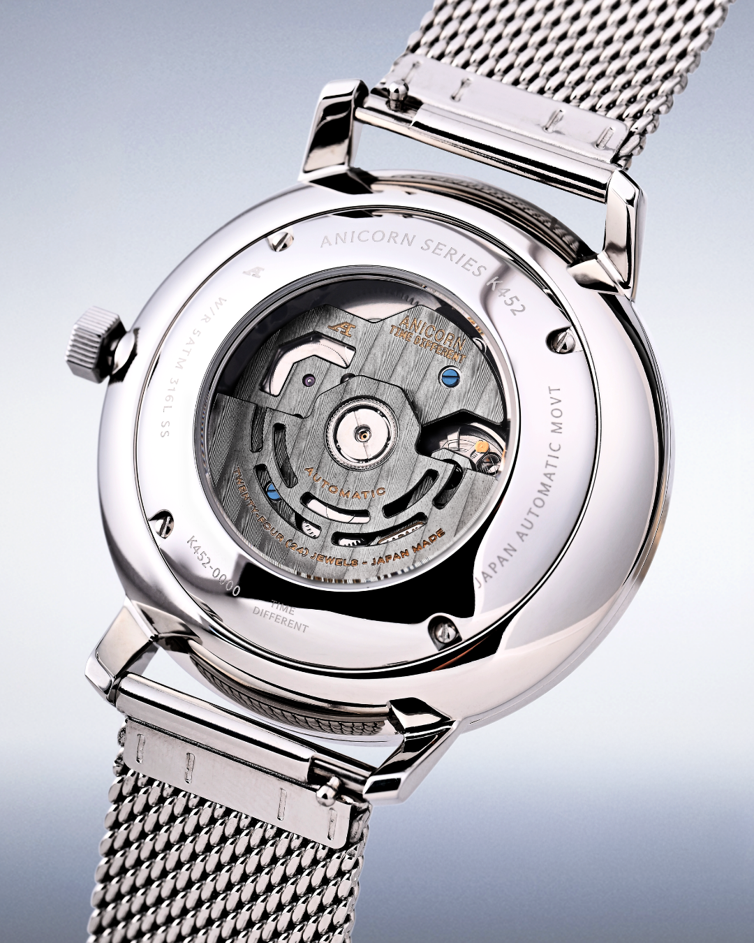 ANICORN Series K452 Space Automatic Watches - Helion — Phthalo Orange