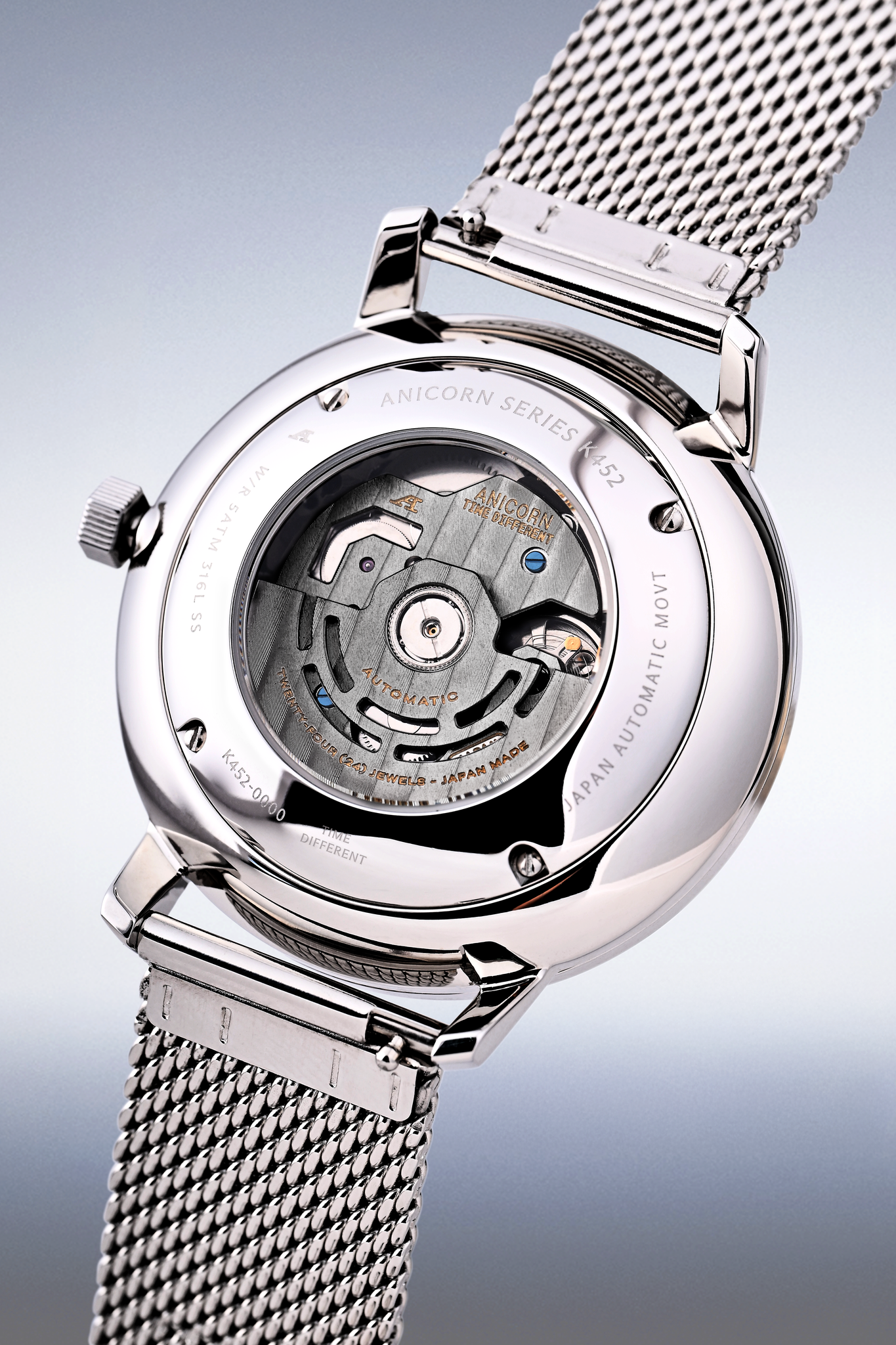 ANICORN Series K452 Space Automatic Watches - Helion — Phthalo Orange