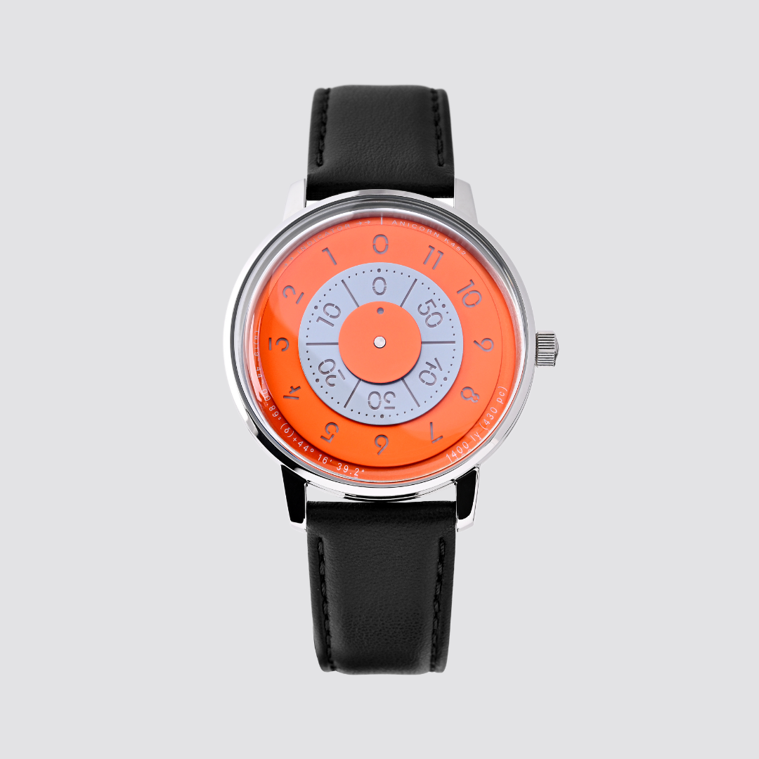 ANICORN Series K452 Space Automatic Watches - Helion — Phthalo Orange