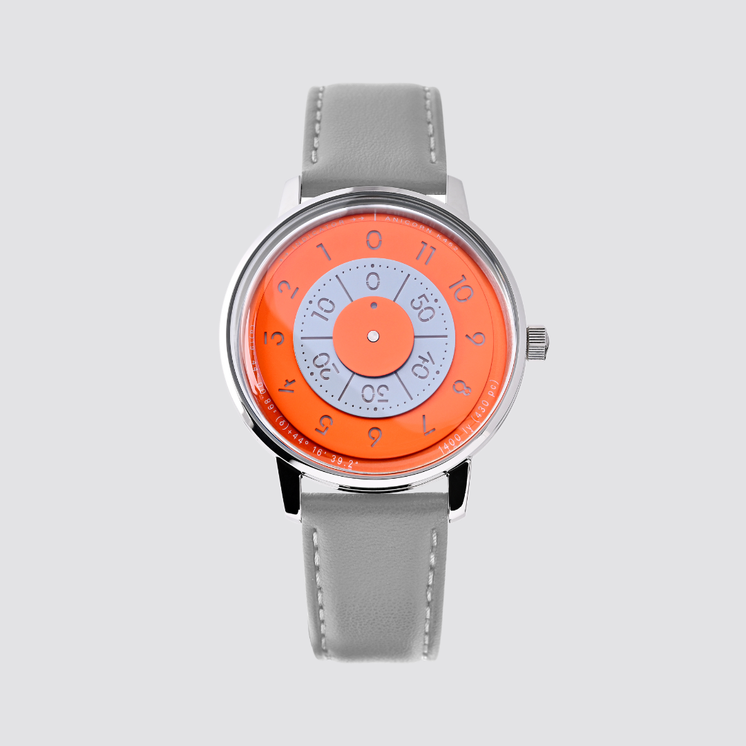 ANICORN Series K452 Space Automatic Watches - Helion — Phthalo Orange