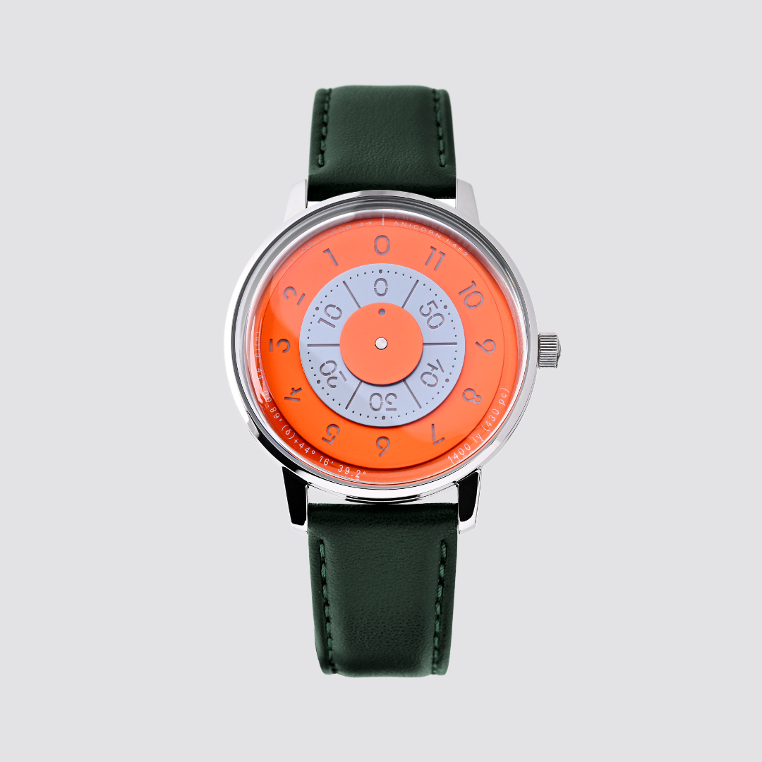 ANICORN Series K452 Space Automatic Watches - Helion — Phthalo Orange