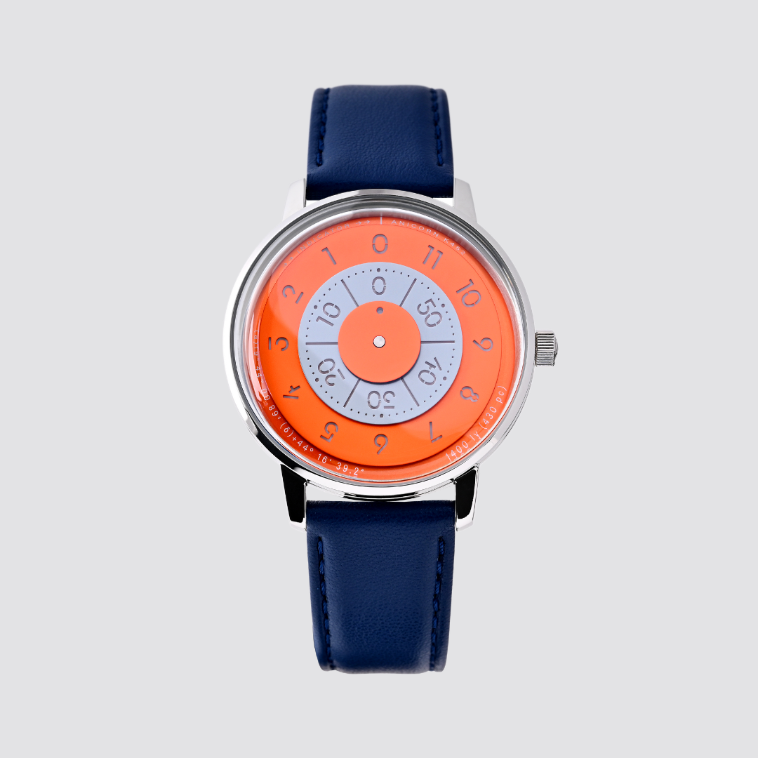 ANICORN Series K452 Space Automatic Watches - Helion — Phthalo Orange