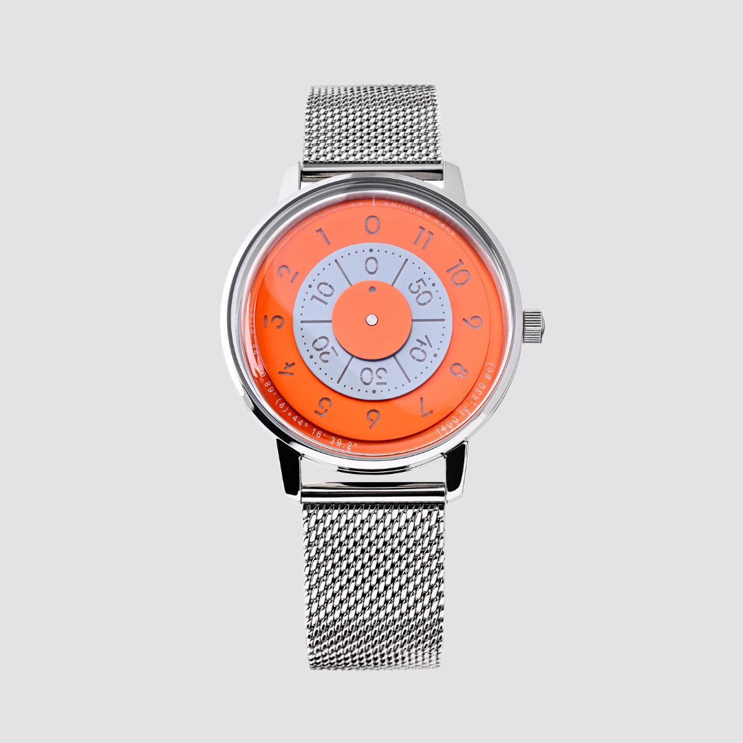 ANICORN Series K452 Space Automatic Watches - Helion — Phthalo Orange