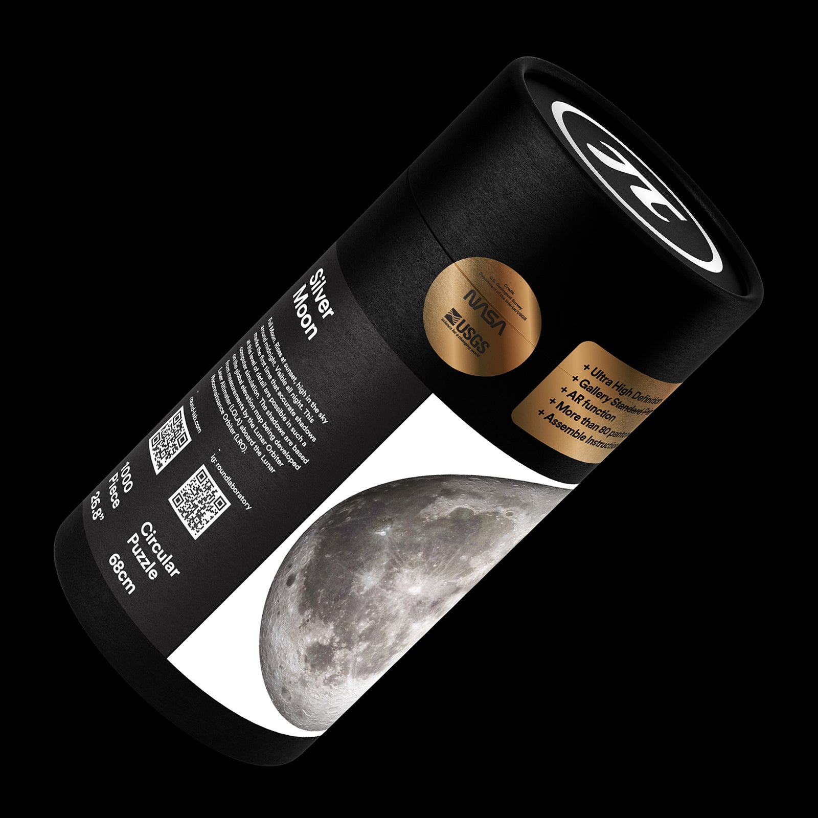 NASA themed - ANICORN - Metallic Silver Moon Puzzle