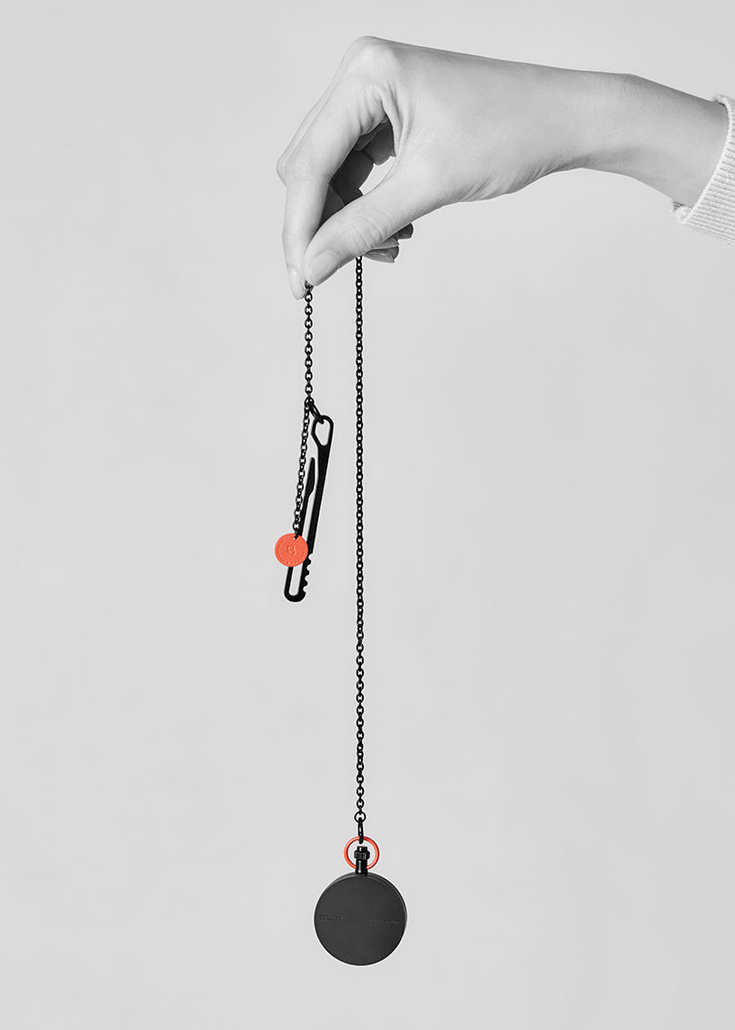 TIME:LESS:NESS - 1510 – The pocket watch (Pocket watch & necklace - Black)