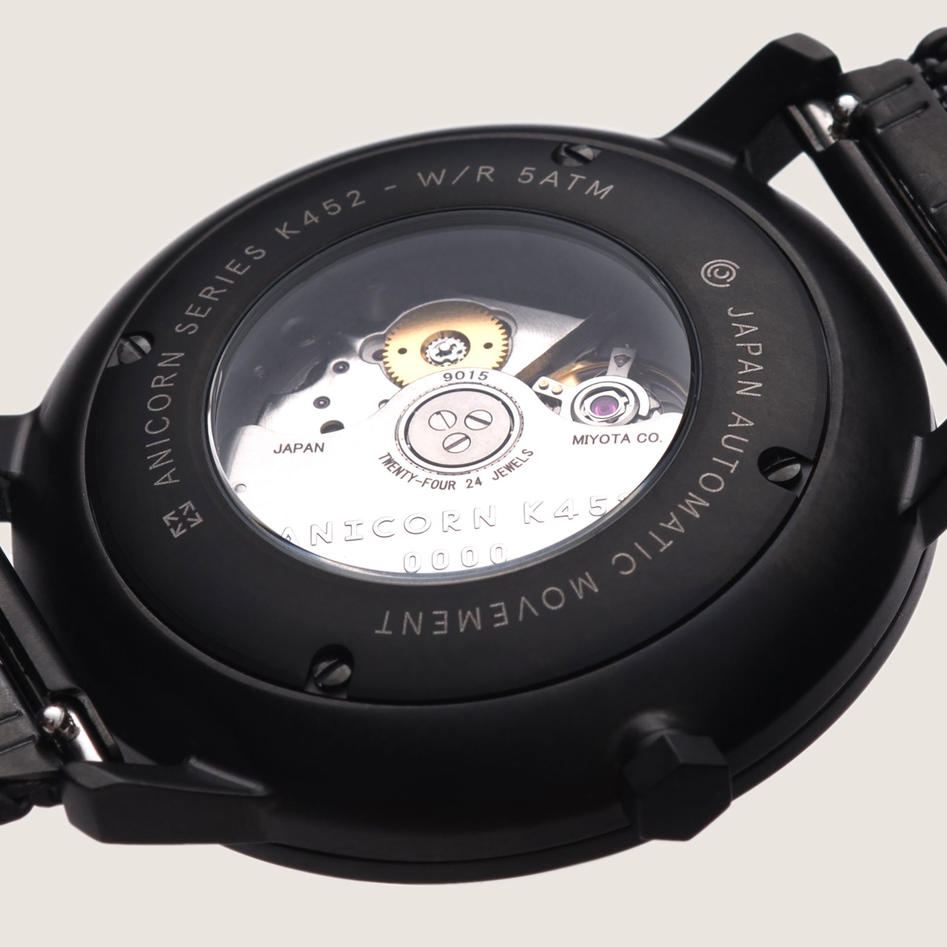 ANICORN Series K452 Space Automatic Watches - Dawn, back case