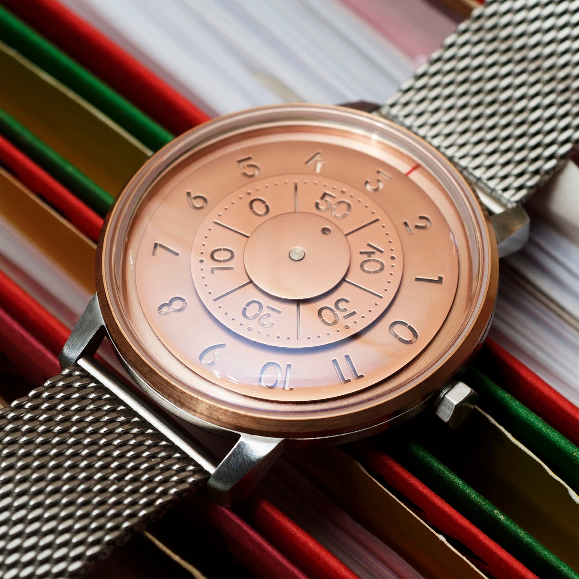 ANICORN Series K452 Space Automatic Watches - Rosegold / steel, with coloured background