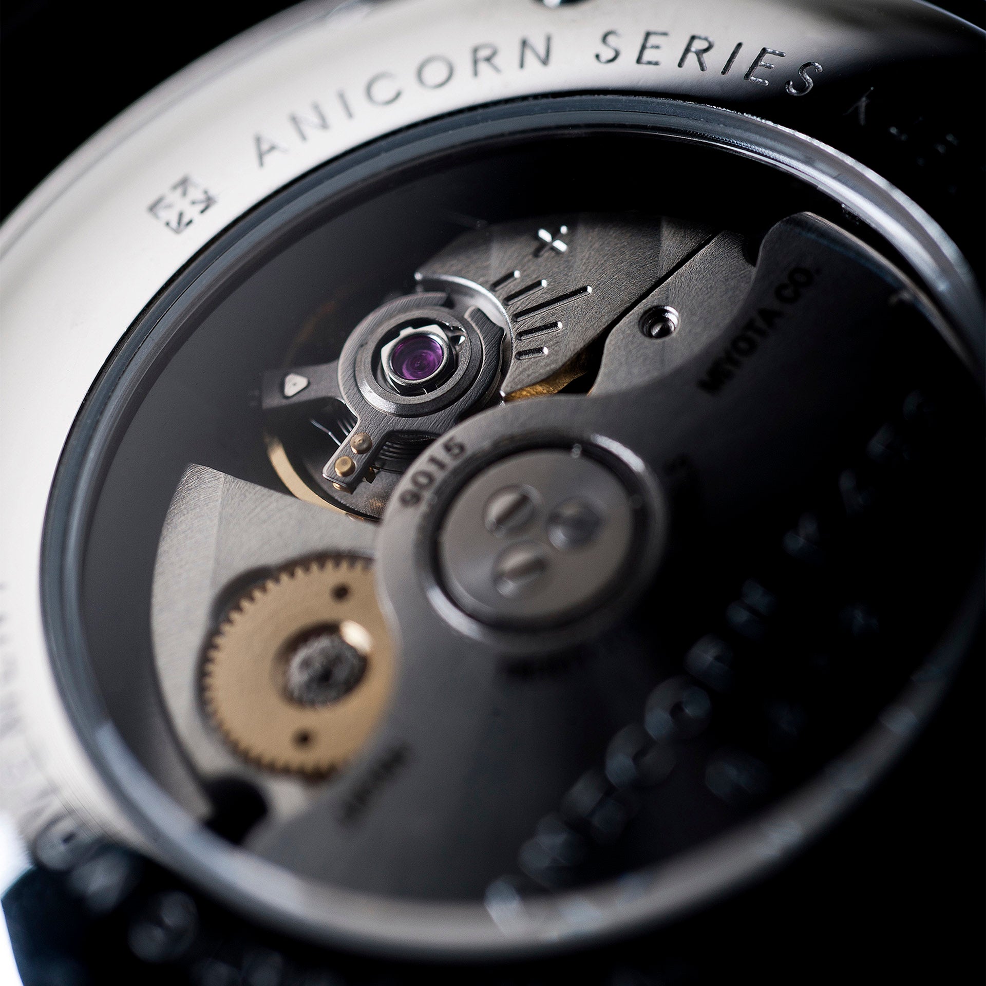 ANICORN Series K452 Space Automatic Watches - Rosegold / black, back case