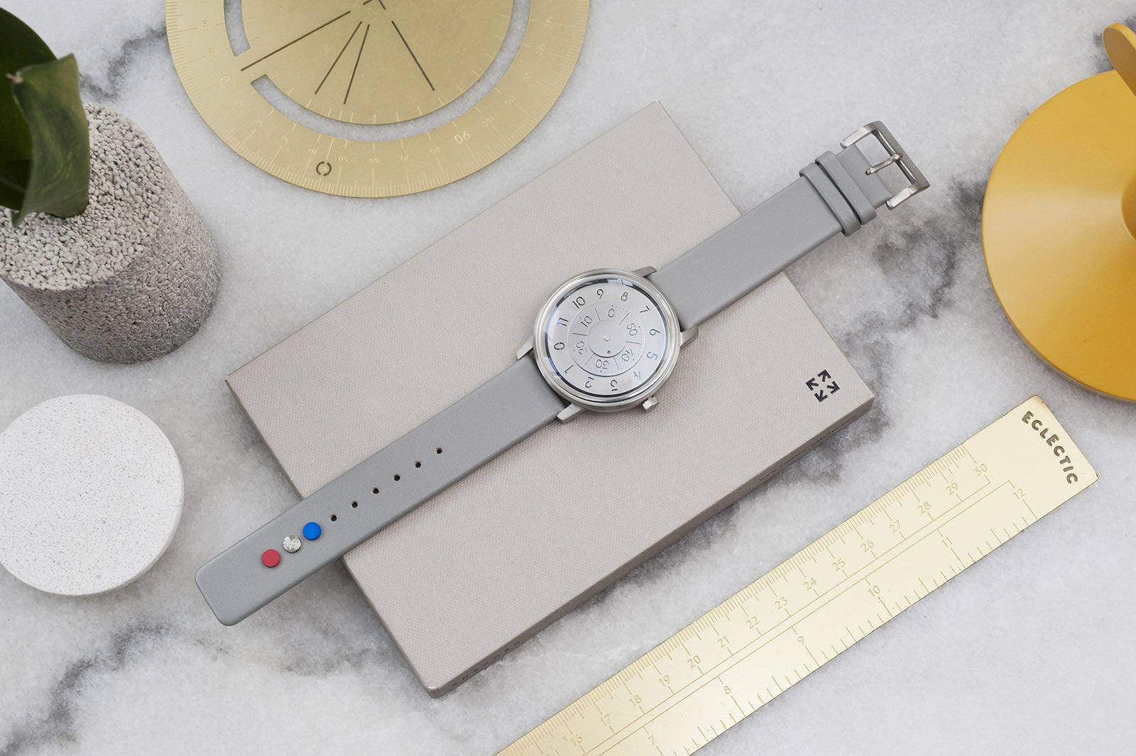 He & She - Leather strap with planet buttons (For series K452 & 000) - Anicorn