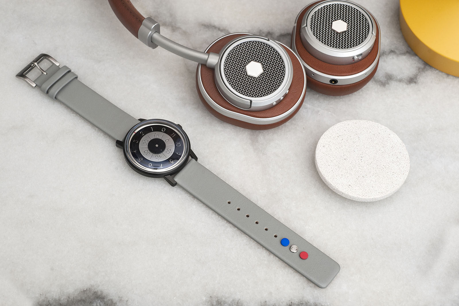 He & She - Leather strap with planet buttons (For series K452 & 000) - Anicorn