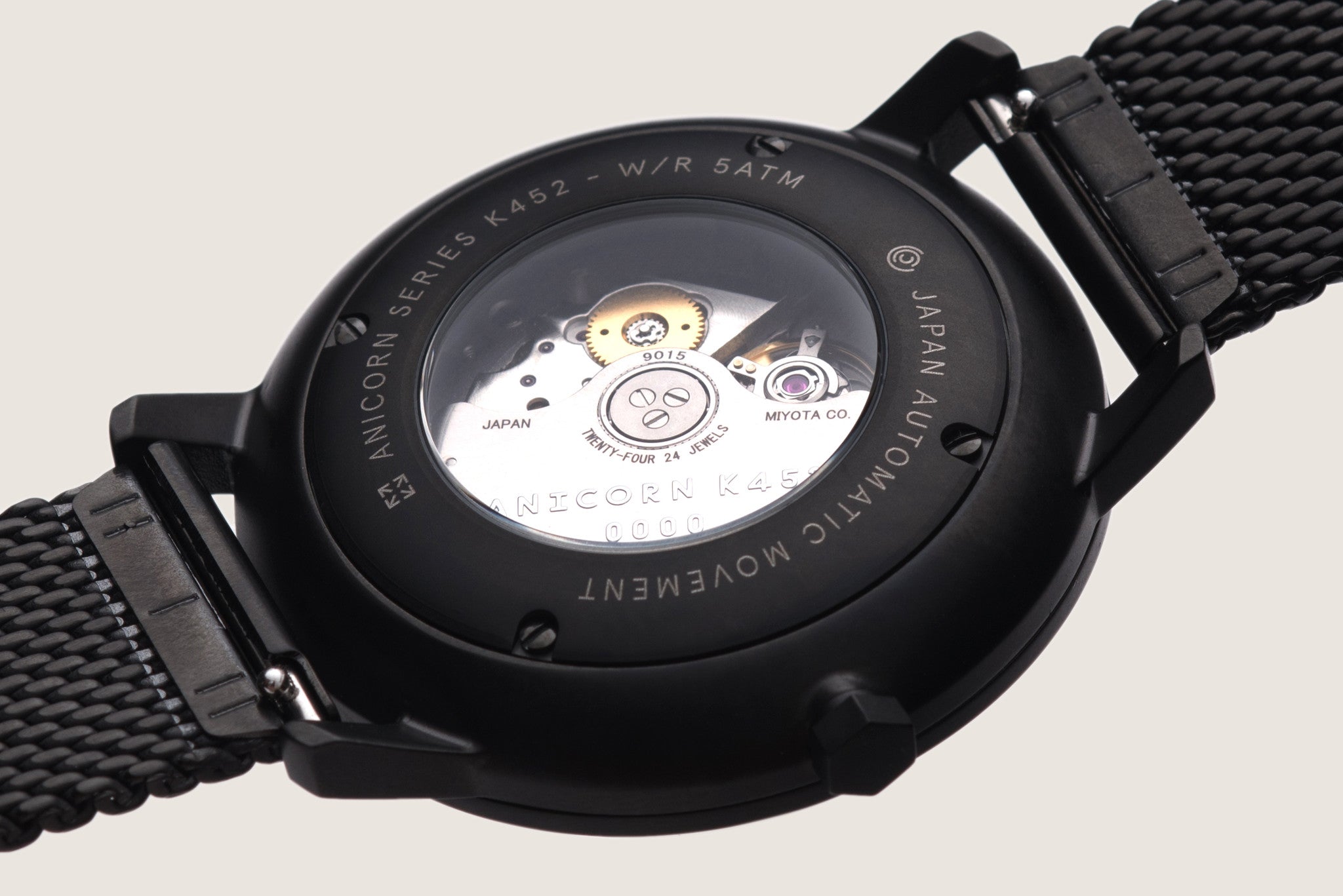 Milanese Mesh Watch Bracelet - PVD Black plating Steel (For series K452 & 000) - Anicorn