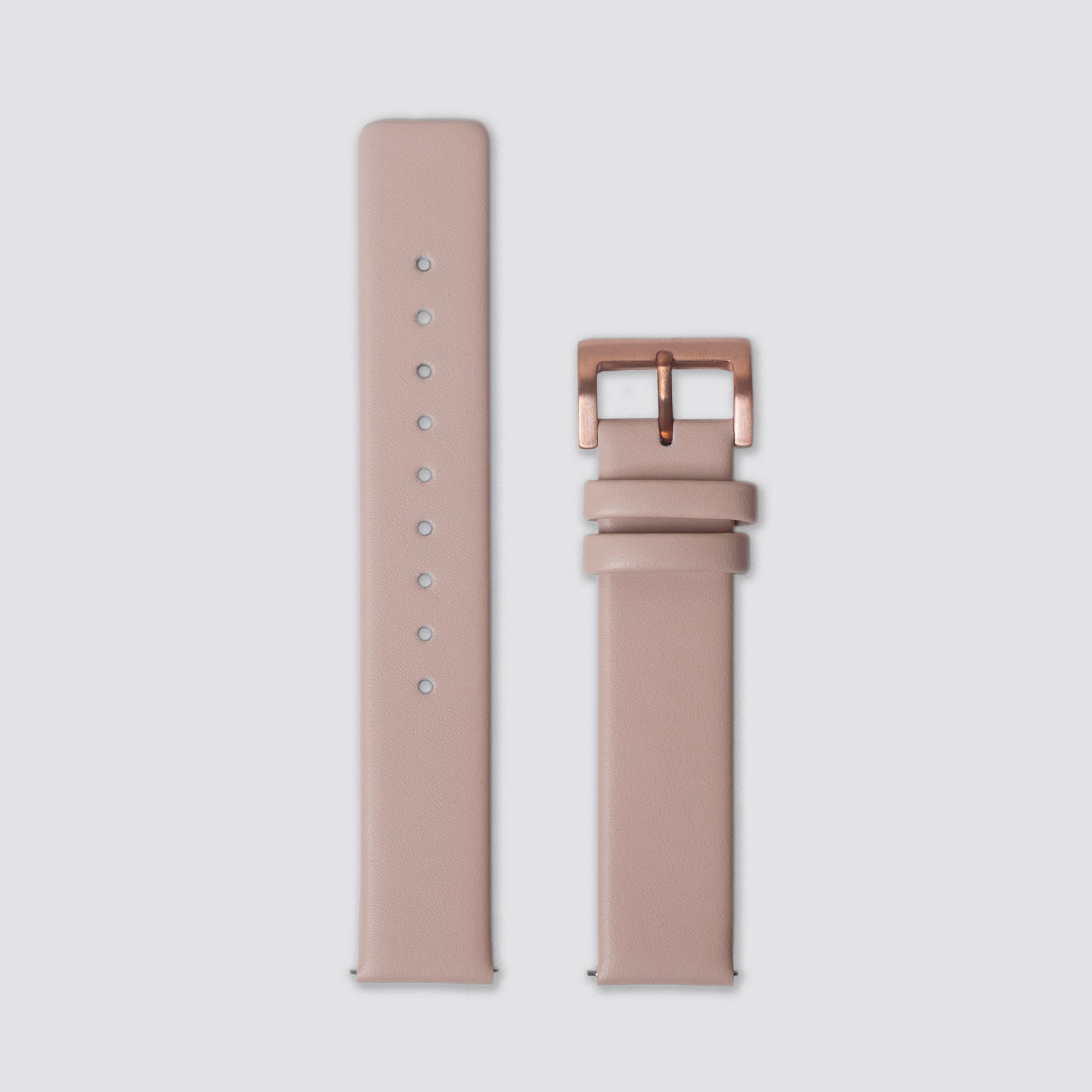 TTT - Straps - Beige Leather/Rosegold buckle