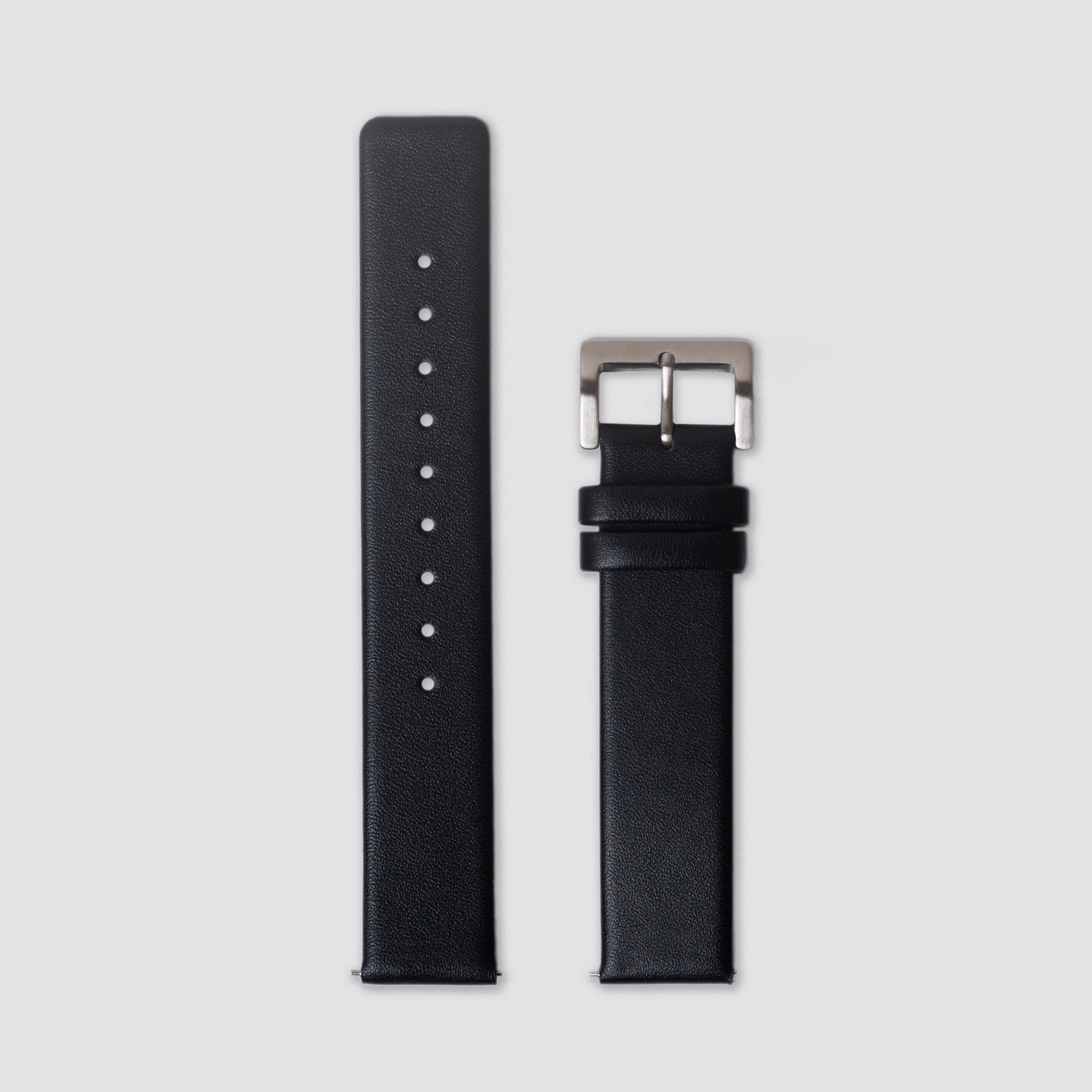 TTT - Straps - Black Leather/Silver buckle