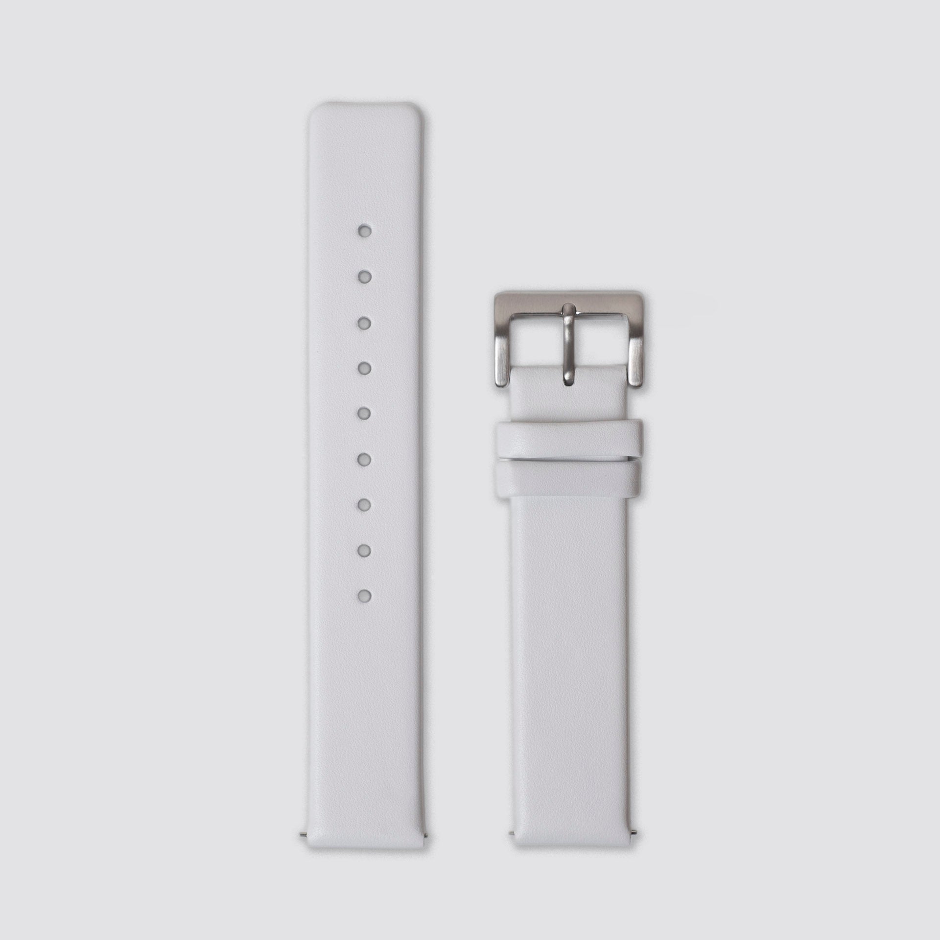 TTT - Straps - White Leather/Silver buckle