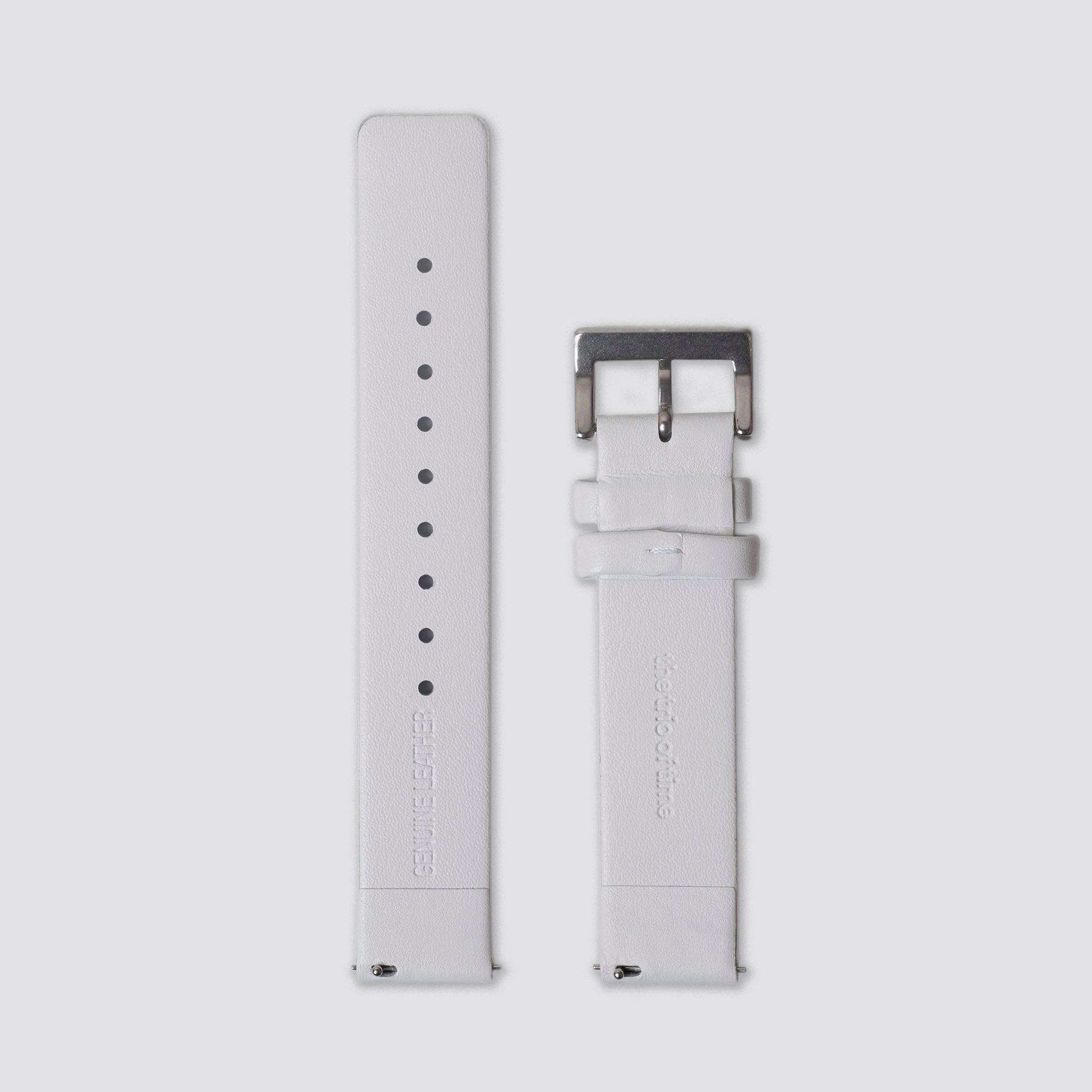 TTT - Straps - White Leather/Silver buckle