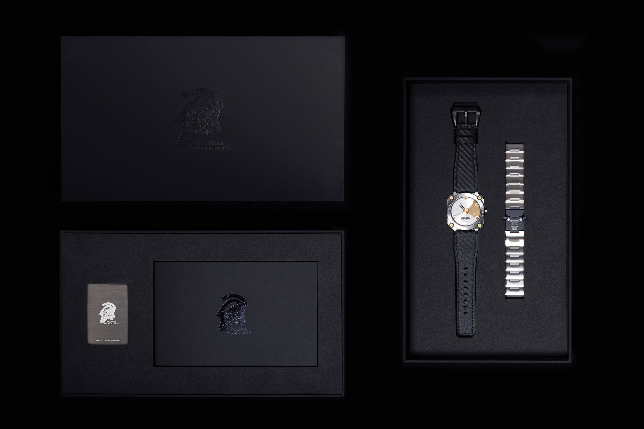 SPACE LUDENS is a “EVA Creative Suit on the wrist”. It reflects the ethos of Ludens who connects the elements of Play, Time and Space. The timepiece is designed by ANICORN, supervised by world-famous character designer Yoji Shinkawa (KOJIMA PRODUCTIONS) and officially approved by NASA.