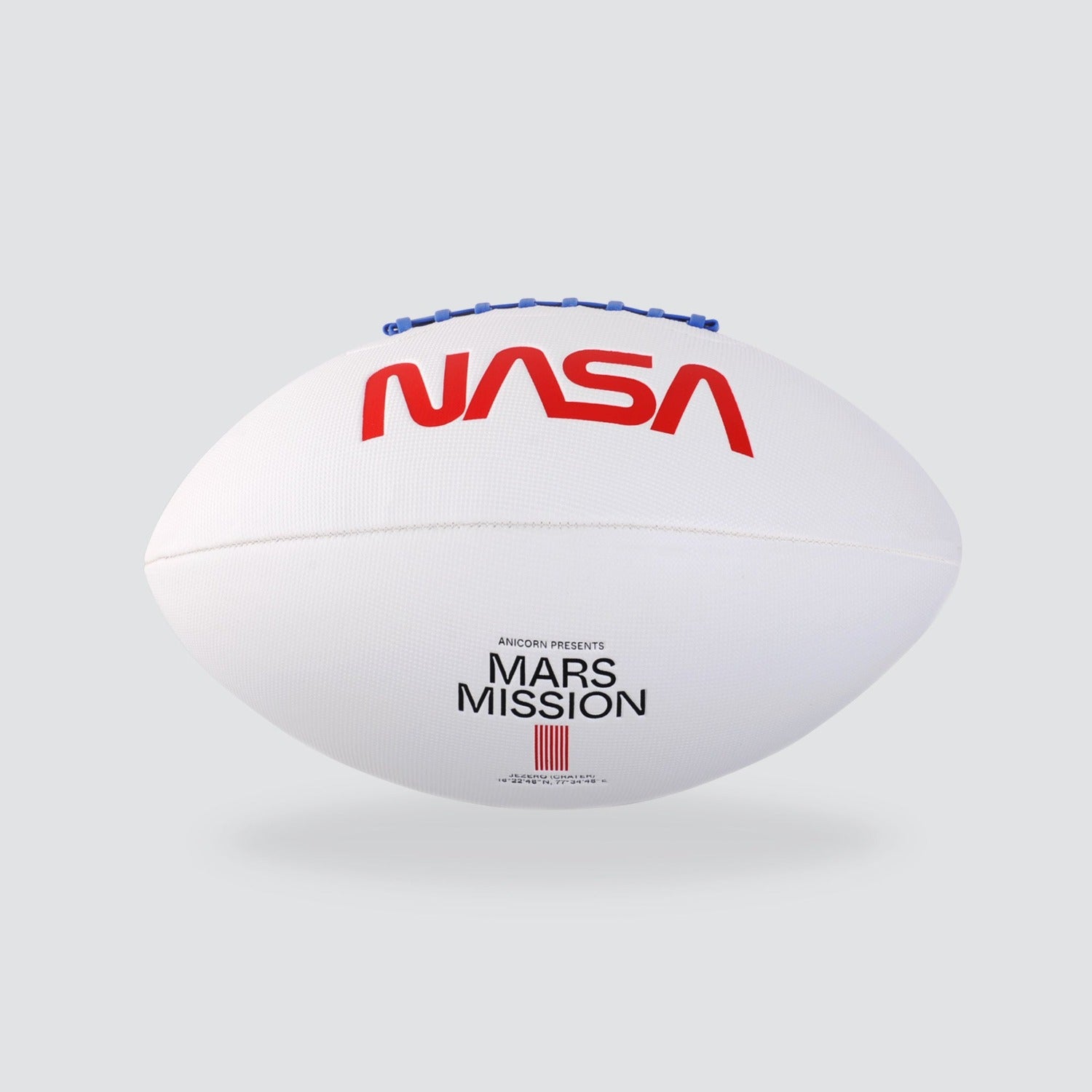 Stamped with NASA worm logo, Jezero Crater coordinates and made with exclusive microfiber composite leather, The Mars Field football is the one and only NASA edition of its kind.