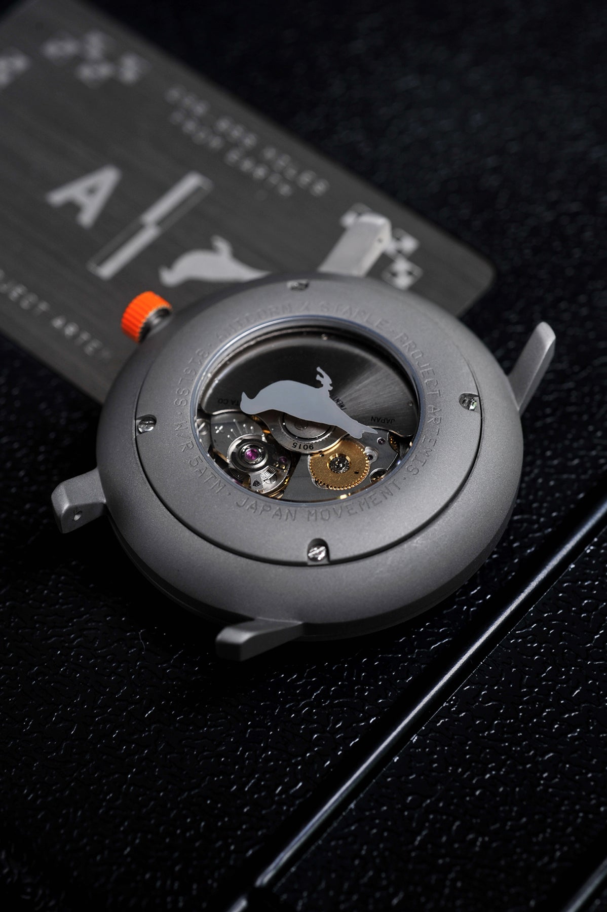 Artemis Time is a timepiece to honor space missions, zero gravity as well as the salutation to the upcoming space expedition. Designed by Jeff Staple and ANICORN, Artemis Time has a special project logo consisting of the initial “A” that stands for both Artemis and Anicorn; the spacecraft roll patterns and of course a unique upside down Zero Gravity “Space Pigeon” signature by STAPLE — the very first for the brand. 